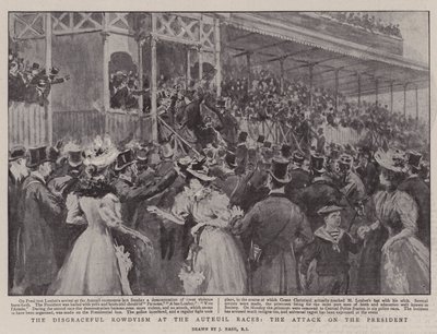 The Disgraceful Rowdyism at the Auteuil Races, the Attack on the President by Joseph Nash